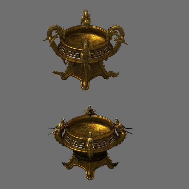 center incense burner-brazier 06 3D 模型 .c4d .max .obj .3ds .fbx .stl .blend 