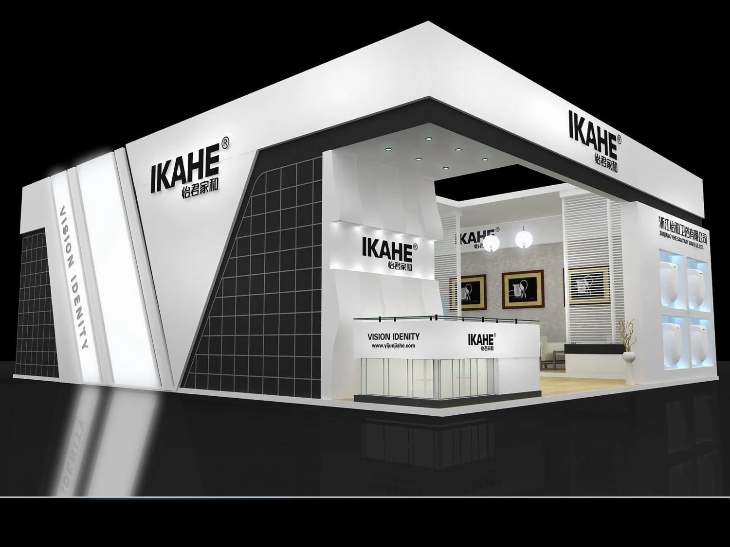 exhibition booth area 12x10 3dmax2009 3D Model .c4d .max .obj .3ds .fbx .stl .blend 