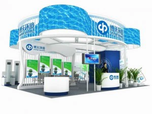 area stand espositivo 8x9 3dmax2009 Modello 3D