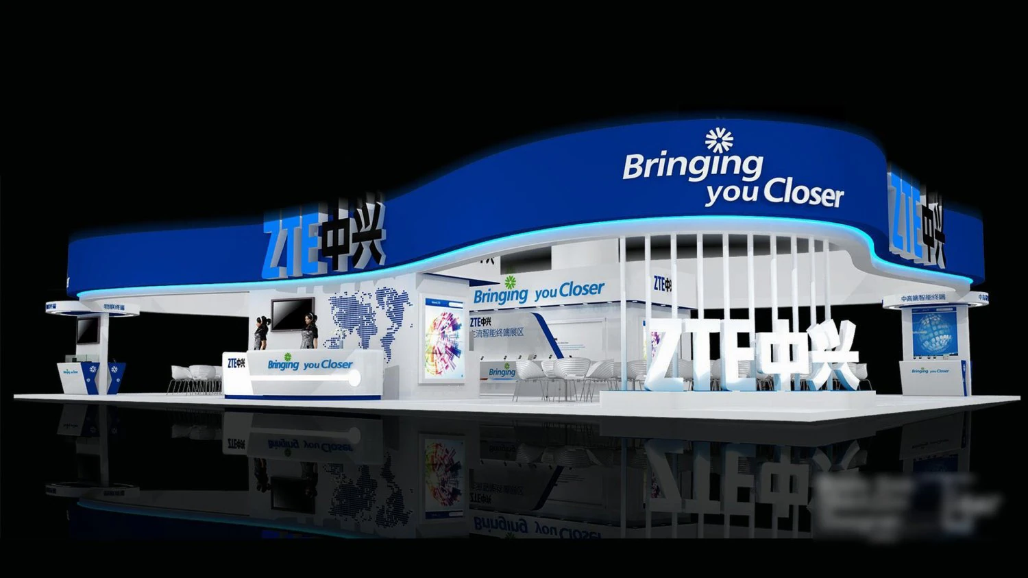 exhibition booth area 22x15 3dmax2009 3D Model .c4d .max .obj .3ds .fbx .stl .blend 