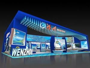 &aacute;rea de stand de exposici&oacute;n 24x16 3dmax2009 Modelo 3D