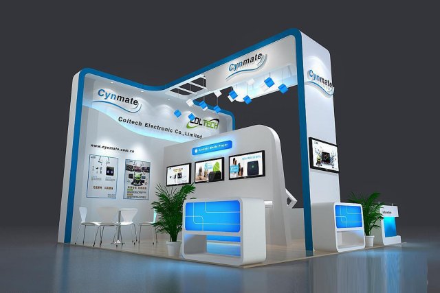 exhibition booth area 6x6 3dmax2009 3D मॉडल .c4d .max .obj .3ds .fbx .stl .blend 