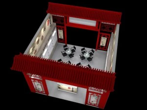 exhibition booth area 6x6 3dmax2009 3D Model
