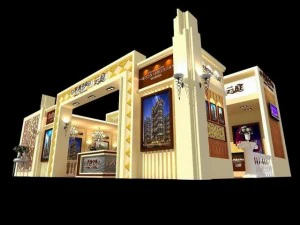 area stand espositivo 12x9 3dmax2009 Modello 3D