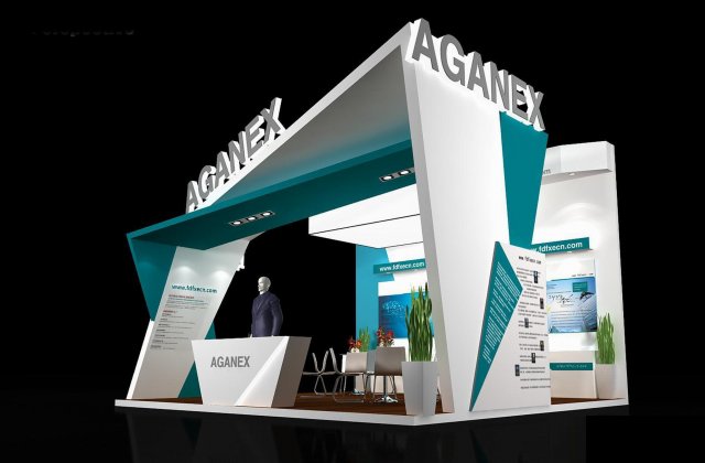 exhibition booth area 6x6 3dmax2009 3D Model .c4d .max .obj .3ds .fbx .stl .blend
