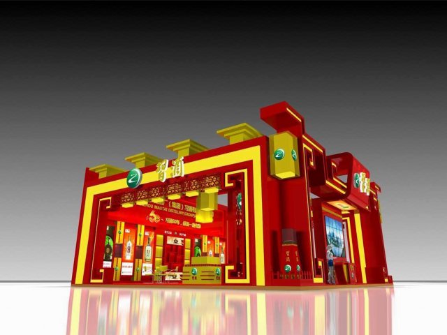 exhibition booth area 14x12 3dmax2009 3D 模型 .c4d .max .obj .3ds .fbx .stl .blend