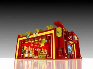 área de estande de exposição 14x12 3dmax2009 Modelo 3D