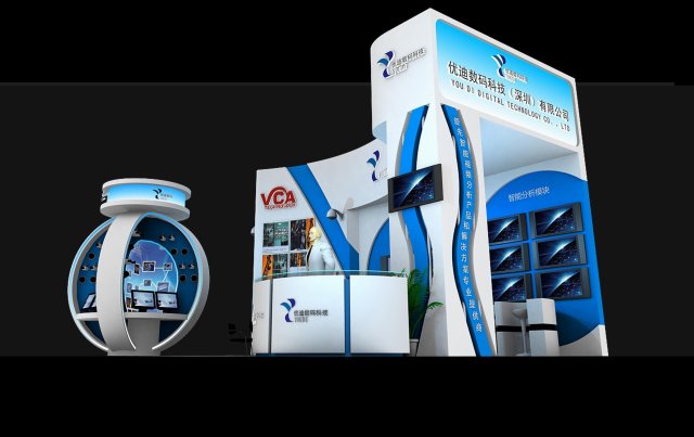exhibition booth area 6x9 3dmax2009 Model 3D .c4d .max .obj .3ds .fbx .stl .blend 