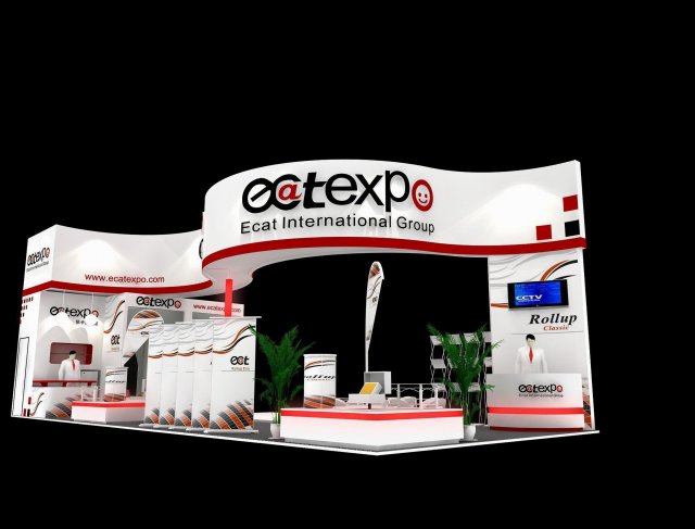 exhibition booth area 15x6 3dmax2009 Model 3D .c4d .max .obj .3ds .fbx .stl .blend 