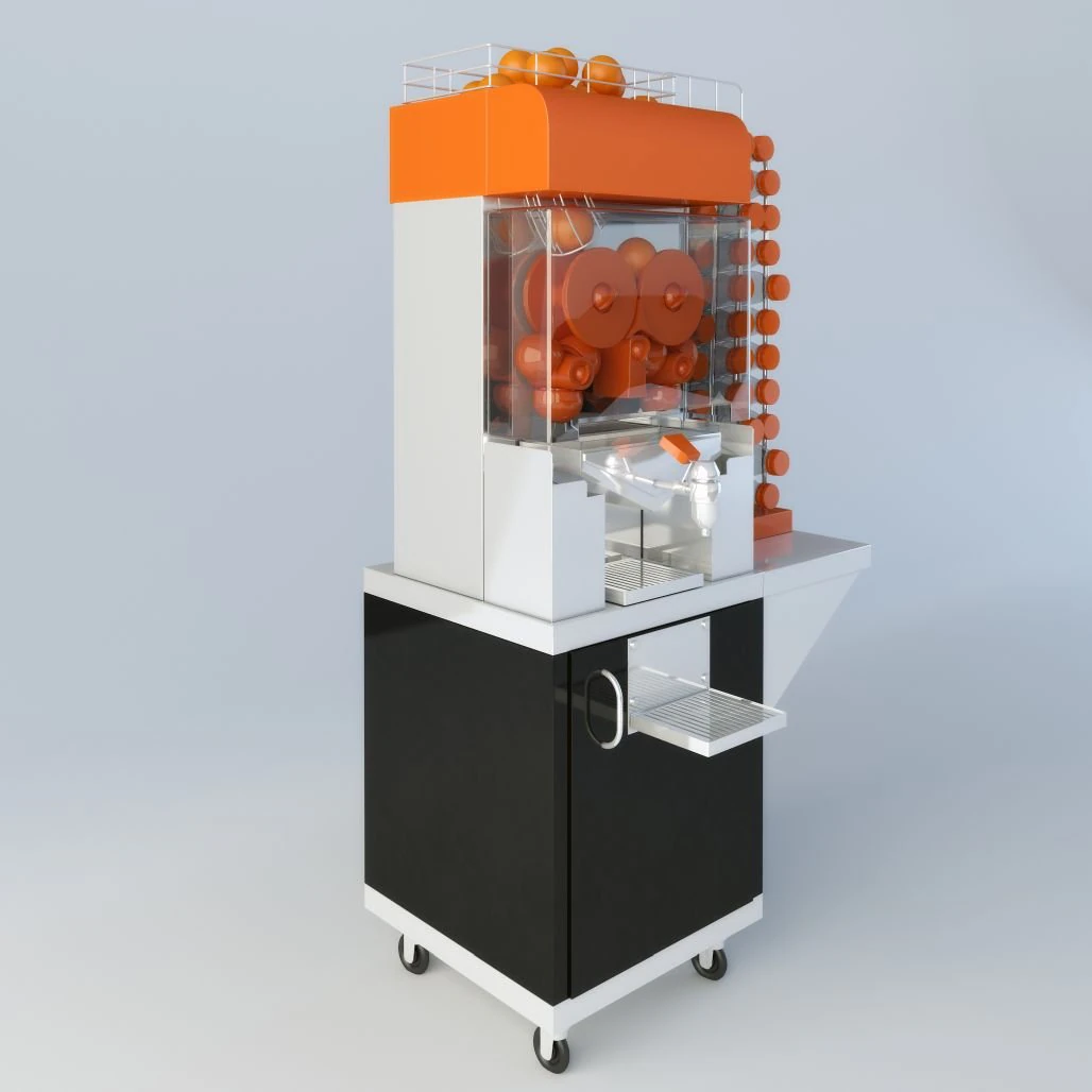 orange freestanding juicer machine 3D Model .c4d .max .obj .3ds .fbx .stl .blend 