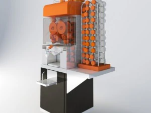 orange freestanding juicer machine 3D Model