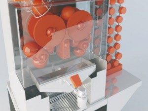 orange freestanding juicer machine 3D 模型