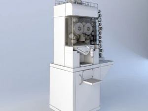 orange freestanding juicer machine 3D Model
