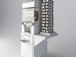 orange freestanding juicer machine 3D 模型