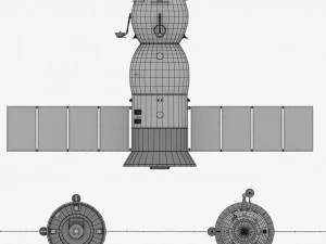 Progresso dell'astronave Soyuz Modello 3D