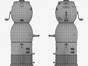 spaceship progress soyuz Modello 3D