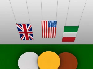 sport podium metal flags 3D Model