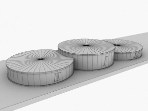 sport podium metal flags 3D Model