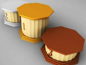 old greece sport podium 3D Model
