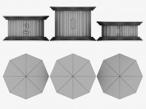 old greece sport podium 3D Model