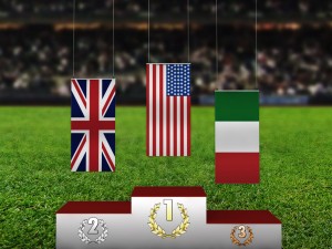 sport podium normal flag 3D 모델