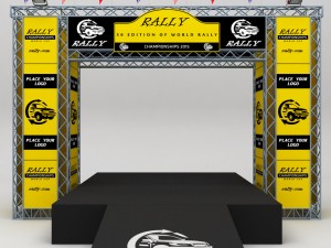 wrc motor sport podium 3D Model
