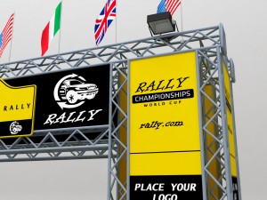 wrc motor sport podium 3D Model