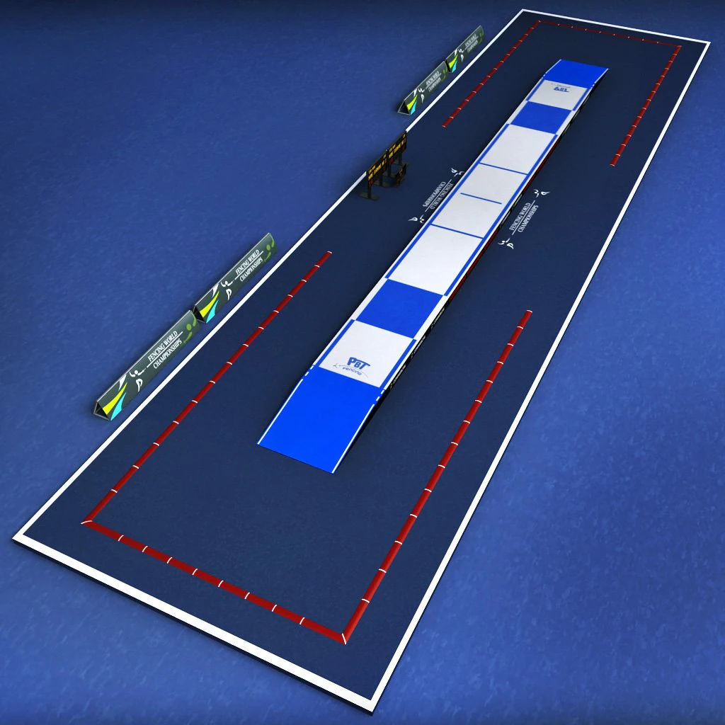 fencing piste arena 3D Model .c4d .max .obj .3ds .fbx .stl .blend