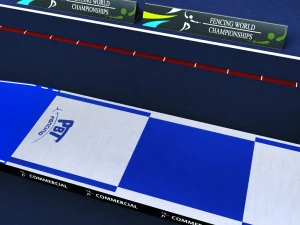 fencing piste arena 3D Model