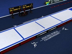 fencing piste arena 3D-Modell