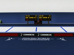 fencing piste arena 3D-Modell