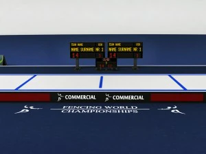 fencing piste arena 3D Model