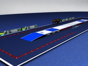 fencing piste arena 3D-Modell