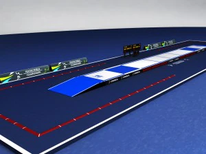 fencing piste arena 3D Model