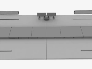 fencing piste arena 3D Model