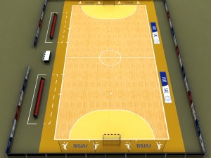 futsal court arena Modèle 3D