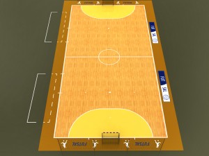 futsal court arena low poly 3D Model