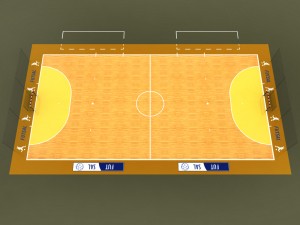 futsal court arena low poly 3D Model