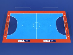 futsal court arena low poly 3D Model