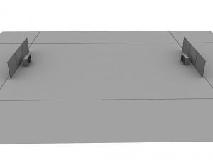 futsal court arena low poly 3D Model