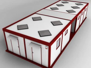 casa di spedizione doppia per container Modello 3D