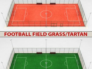 football soccer stadium field 3D Model