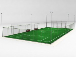 football soccer stadium field 3D Model