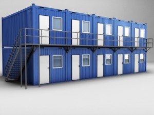 container shipping house double floor 3D Model