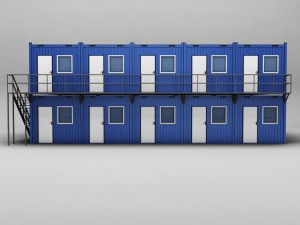 container shipping house double floor Model 3D
