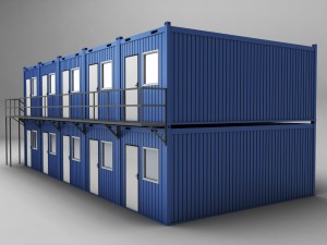 container shipping house double floor Model 3D