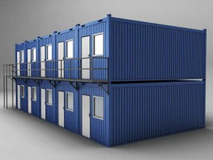 container shipping house double floor 3D Model
