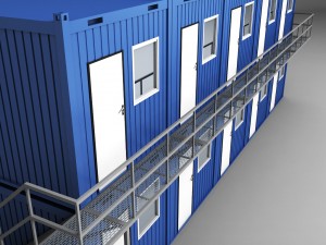 container shipping house double floor Model 3D