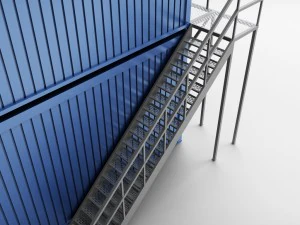 container shipping house double floor 3D Model