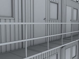 container shipping house double floor Model 3D